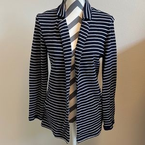 Caslon Blazer Navy and White striped Size XS